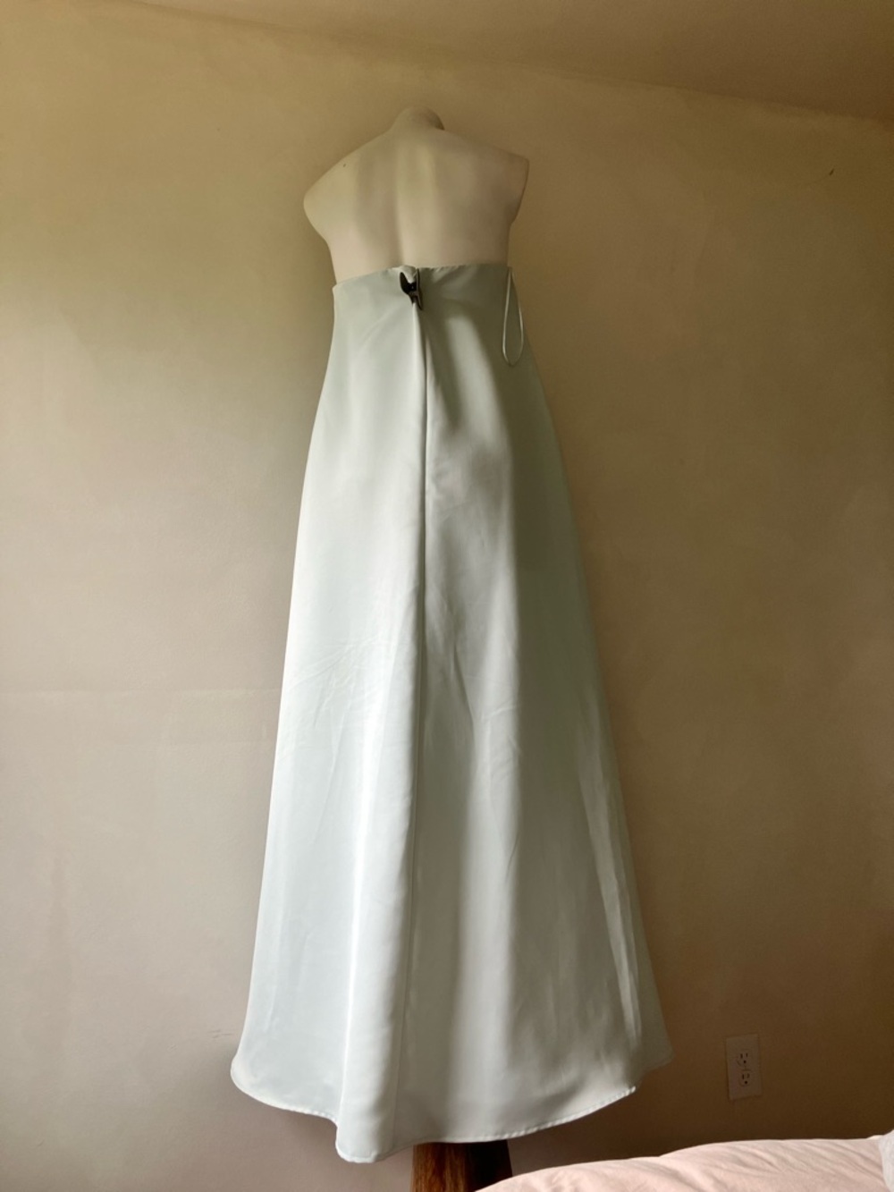 Sau Lee | Heather Strapless Satin Dress In Pale Blue - Picture 7 of 16